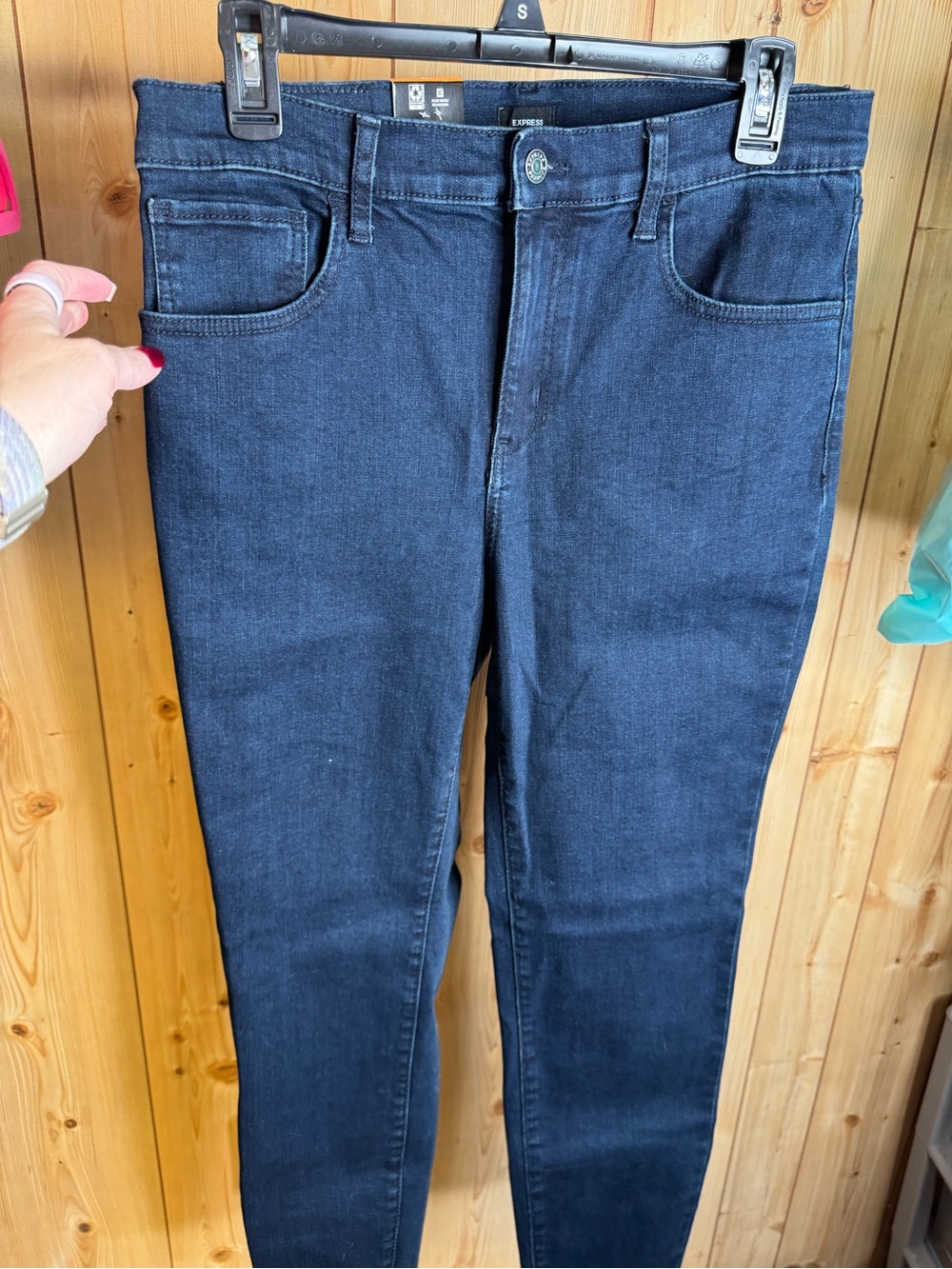 Express Skinny Jeans in Dark Indigo Blue